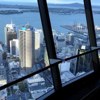 Auckland from inside Skytower